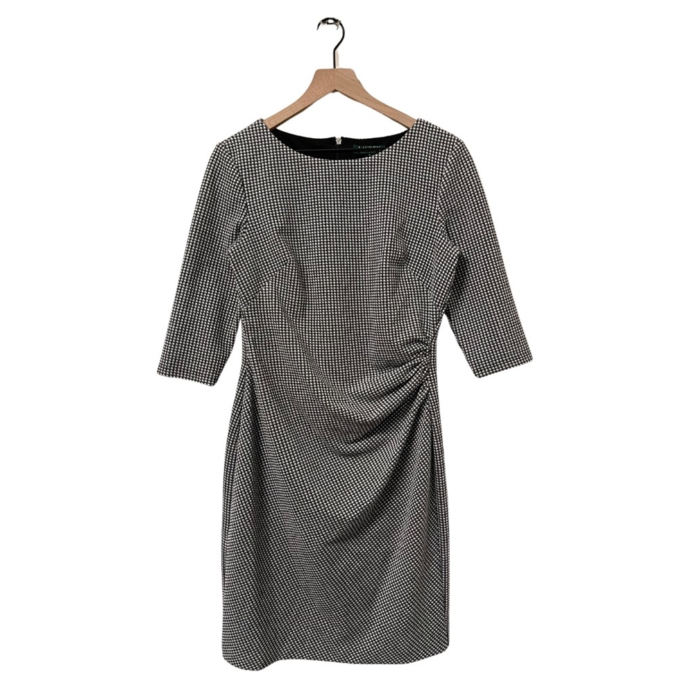 Lauren Ralph Lauren Houndstooth Career Office Pencil Dress Size 8 - Picture 1 of 10